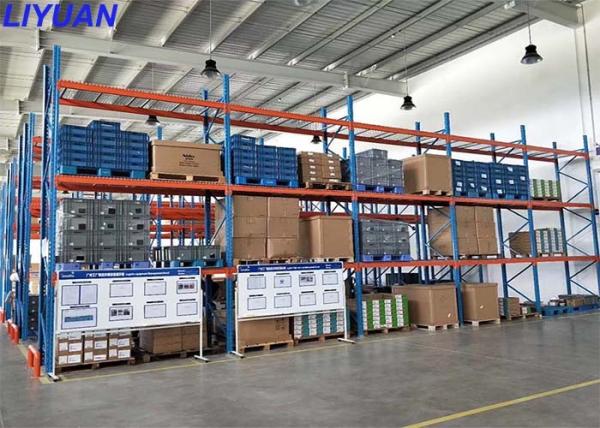 Depth 700-1500mm Pallet Rack Wire Shelving , Mesh Racking System Corrosion Resistance