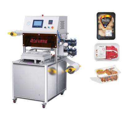 2100W Plastic Food Tray Sealing Machine Food Plate Sealing Machine 40m³/h