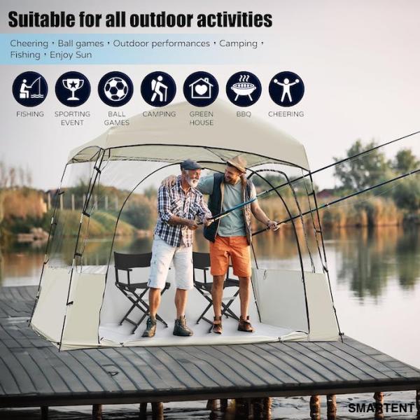 2.41*2.10*1.50M 6-Person Strong Fiberglass Frame Pop Up Sports Tents With UV Protection And Waterproof Design