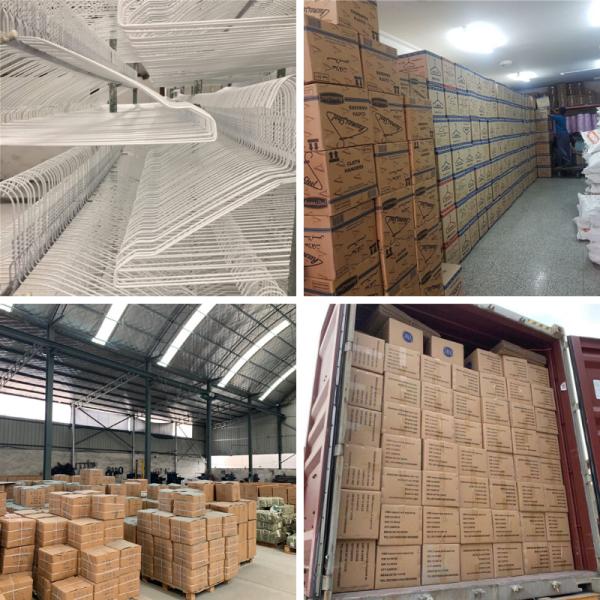 Diameter 1.9mm Laundry Drying Hanger , 16 Inch White / Black Wire Coat Hangers