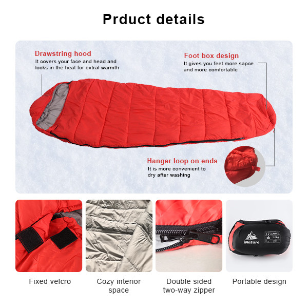 Красный спальный мешок для взрослых мумий с тонкой решеткой