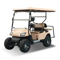 Batería de litio de nueva energía Batería de plomo ácido 4 plazas Golf Cart clásico Marrón LOGO personalizable para campos de golf