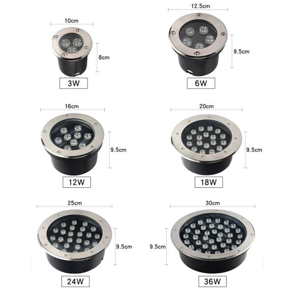 LED buried light embedded outdoor waterproof multicolor spot light courtyard landscape outdoor square garden lawn light