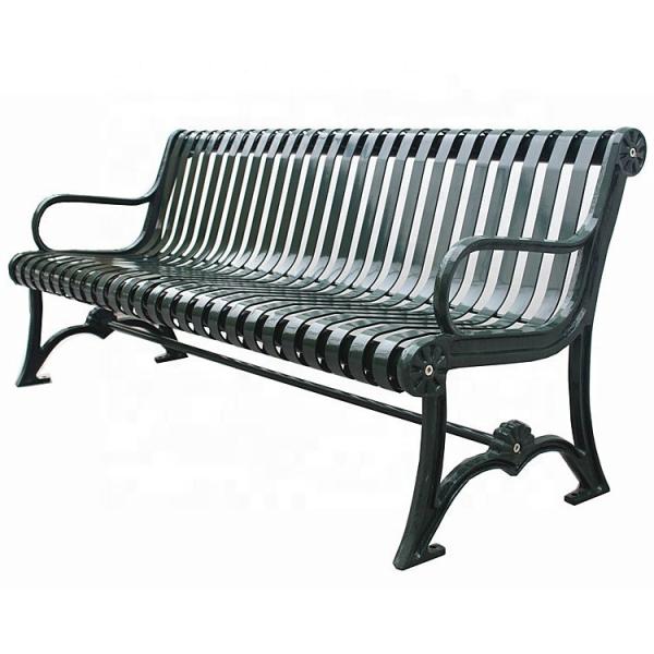 Bancos de metal de ferro fundido para fora estilo moderno para escola de jardim