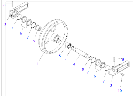 175-30-00702 1753000702 Плавучая печать Assy Fits Komatsu Экскаватор Передний бездействующий PC100 PC100N PC120 PC120SC PC128US PC128UU