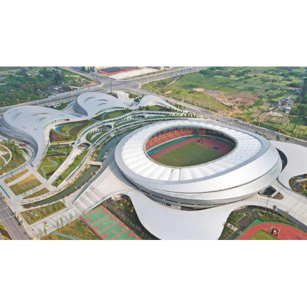Professional PTFE tensile membrane roofing for national speed skating center