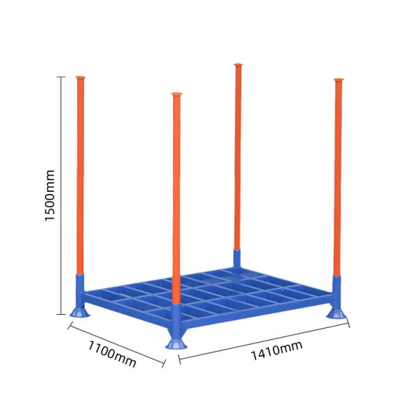 Commercial Steel Pallet Stacking Frame Reinforced Design Warehouse Heavy Duty Storage System