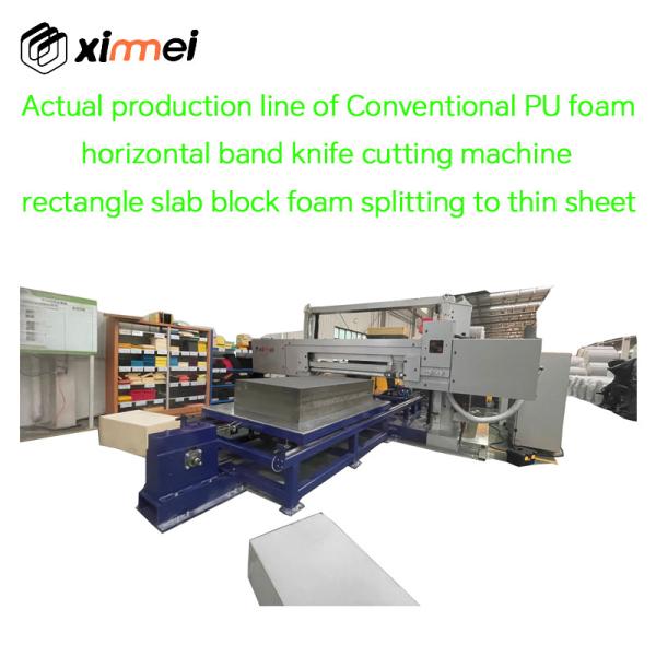 High cutting precision and speed rectangle Polyether foam sponge horizontal band knife splitted to sheet High-intensity long-term and large-scale production requiring heavy duty factories best choice