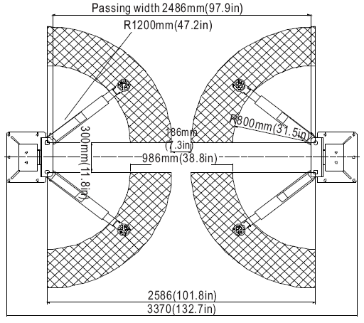 3500KG Launch Two Post Car Lift TLT235SB