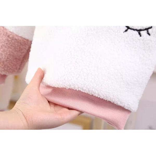 Девушки ягнятся свитеры мультфильма красные и белые бархата с лисами на их