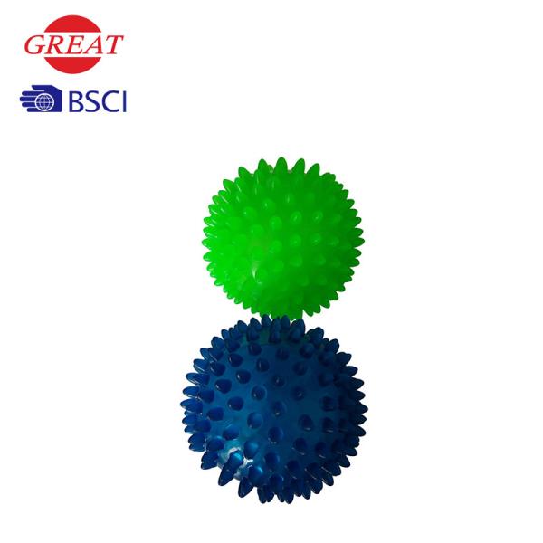 PVC Hard Spiky Ball For Massage , Foot Massage Ball Good Muscles Relaxion Effect