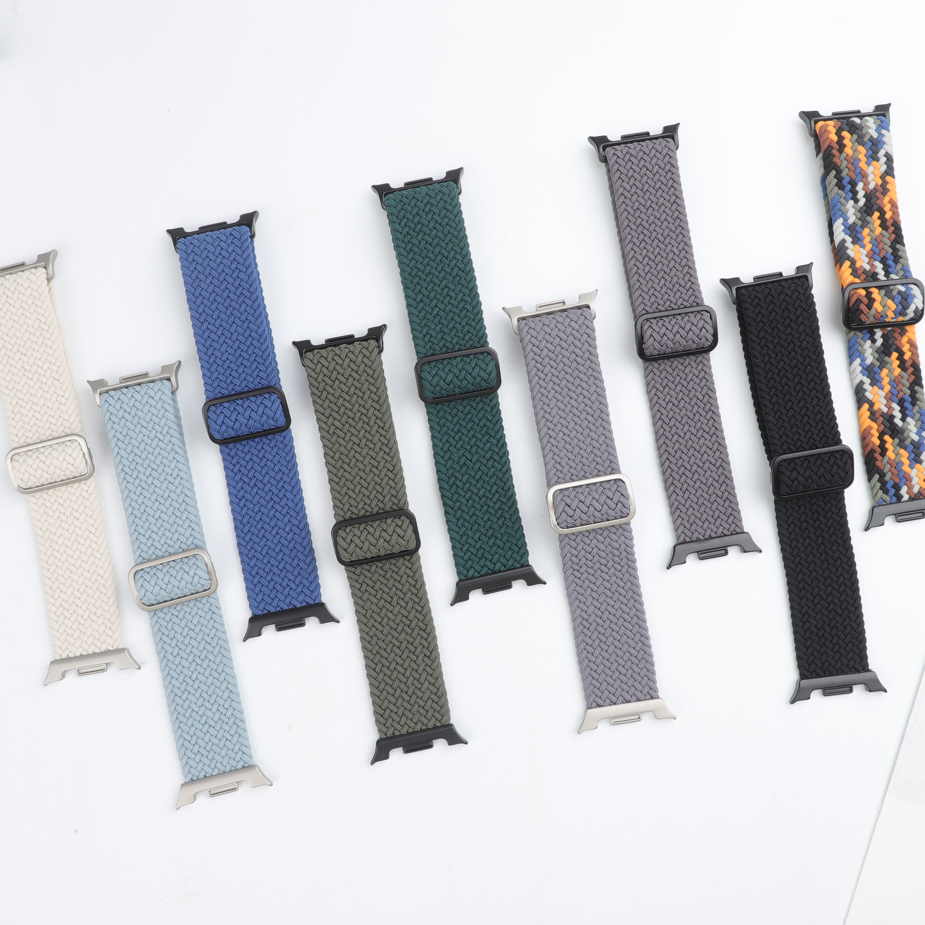 Wholesale Stretchy Nylon Watch Band 40mm for Samsung Galaxy Watch 8 FE Skin Friendly Yarn Fabric Strap Women