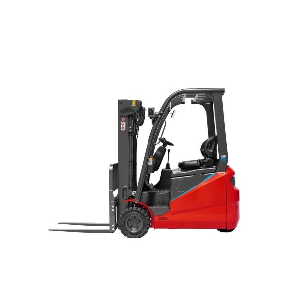 Solid Tire 3 Wheel Electric Forklift 1.2 Ton With 3 Level Lift Mast And Built-In Charger