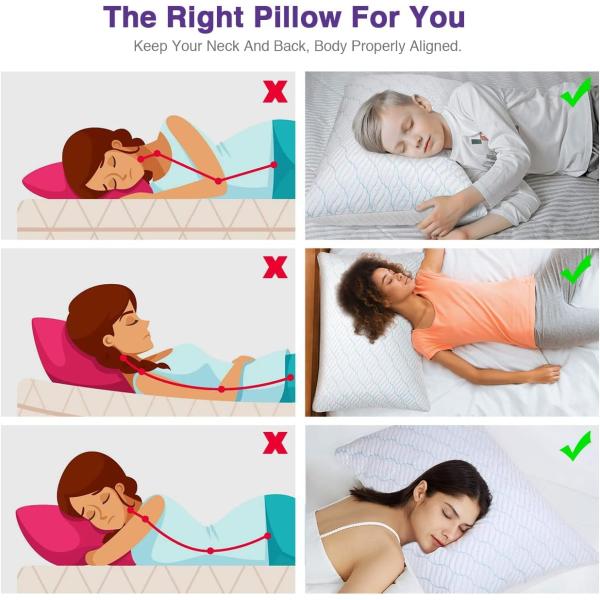 Upgrade Your Sleep Experience with Our Adjustable Firmness Cooling Memory Foam Pillows