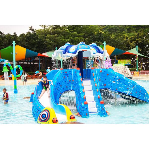 Kids Water Park Equipment 8000x8000mm Fiberglass Water Slide