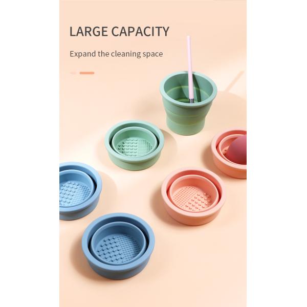 Beauty Egg Cleaning Tool Wellfine Silicone Folding Brush Cleaner Cup for Beauty Care