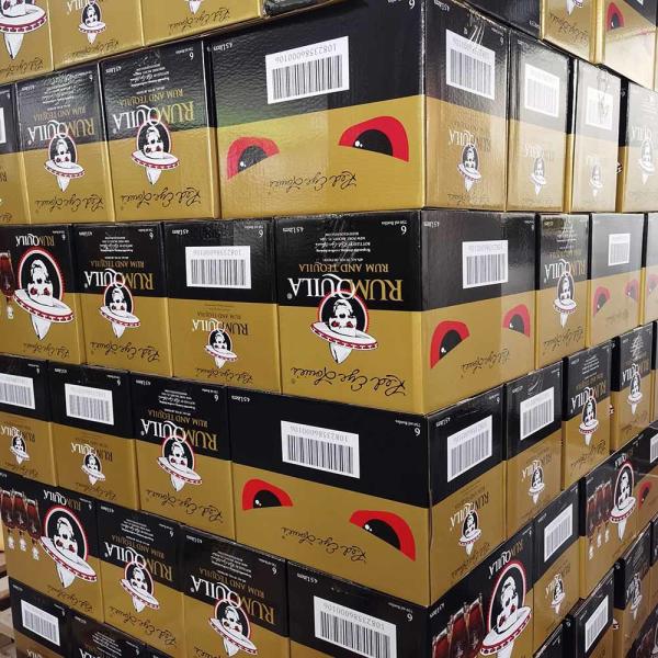 Colorful FDA  Brandy Liquor Packaging Box 6 Packs Laser Logo