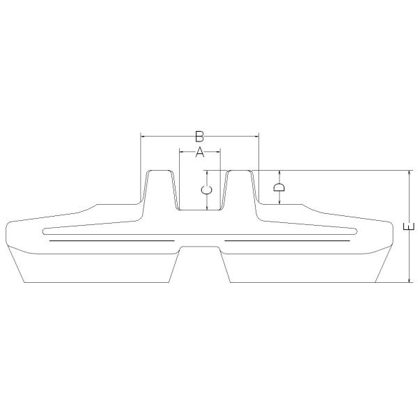 180 мм резиновые решетки экскаватора T180x60x40 для KOBELCO SK005, IHI 101 (Dumper)