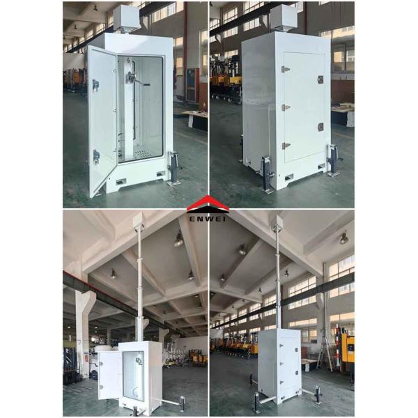 Rapid Mobile CCTV Tower With 6m Mast For Construction Sites Security