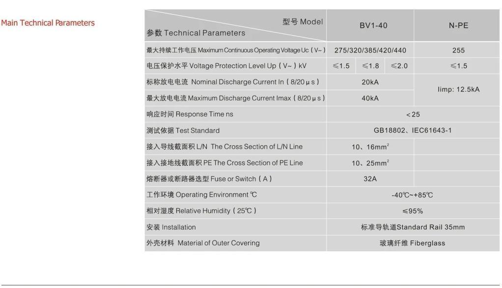 2p и 3p 380V солнечные СВ SPD устройства защиты от перенапряжения для безопасности электроснабжения