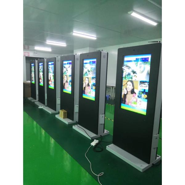 Piso al aire libre de 55 pulgadas que coloca la publicidad video al aire libre de la señalización del LCD Digital