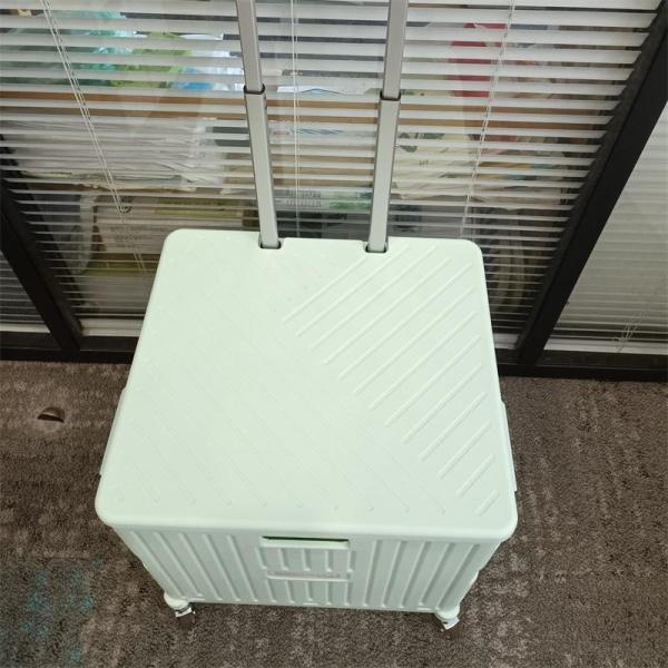 Troles dobráveis do carrinho de compras plástico de Seat do supermercado com rodas do punho