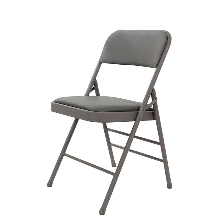 Park Stackable Folding PU Leather Matt Dining Chair for Events in Modern Design Style