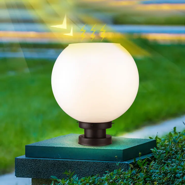 Light controlled sensing，Solar pillar headlights | Energy saving | courtyard colonnades