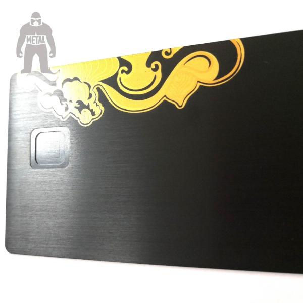 Blank Real Estate Gold Black Aluminium Business Cards High Technique  Laser Engraved
