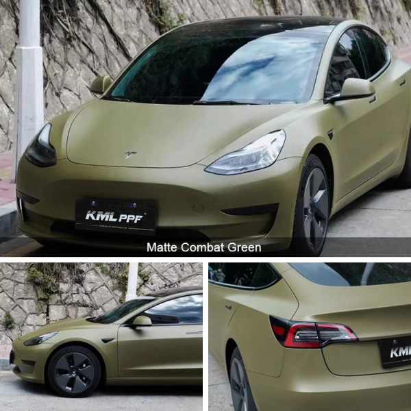 Frosted Combat Green Full Body Ppf Tpu Car Paint Protection Film ODM