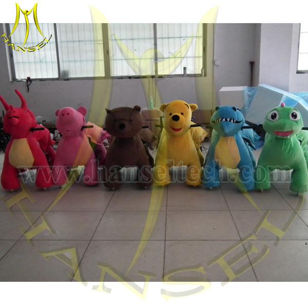 Hansel 2016 high quality Kids Coin Operated Game Machine Walk Pet Horse Animal Green Dinosaur Animal Ride