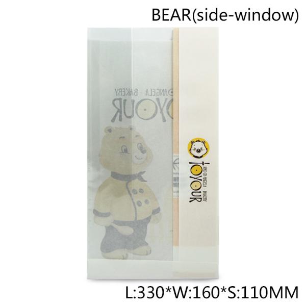 Greaseproof 55gsm Single Kraft Paper Carry Bags For Sandwich