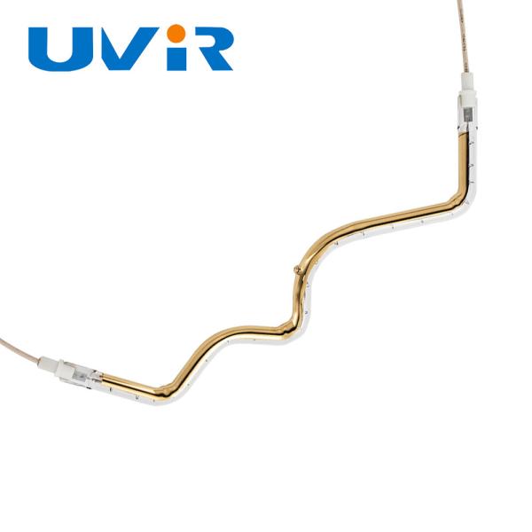 Золотой кварцевый инфракрасный нагревательный элемент, трубка 1050 Вт