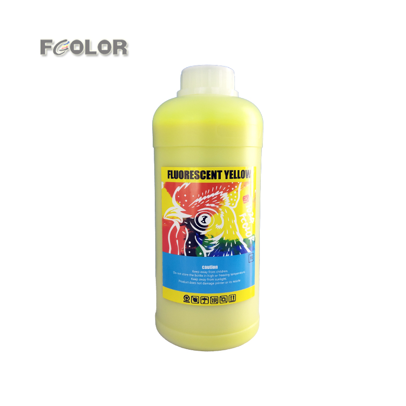 FCOLOR Newest DTF Fluorescent Ink Suitable for Modified L1800 Print PET Film and Powder