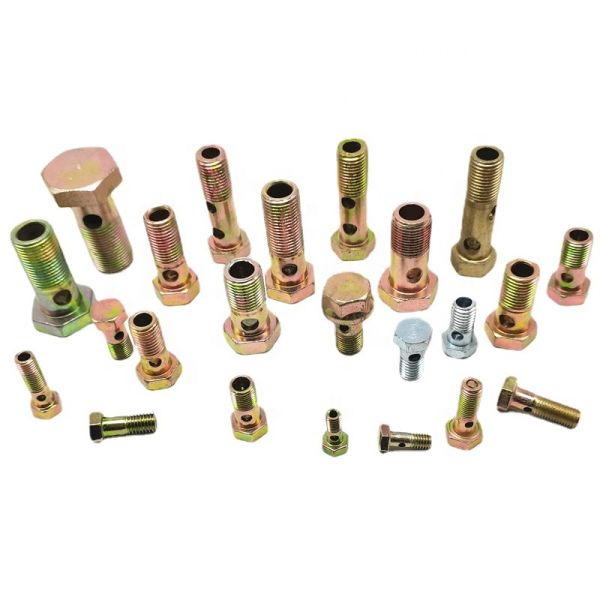 Galvanized Hex Head Bolt With Hole Fasteners Customizable Size for Industrial Applications According to DIN Standard