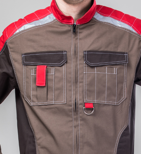 65% Polyester 35% Cotton Protective Work Clothing For Male With Elastic Band