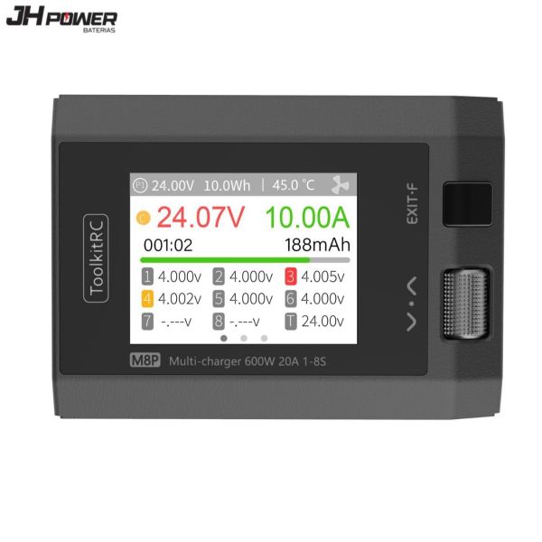 600W 20A 1-8S Smart Balance Charger for LiPo and Lithium Batteries in Model Aircraft and Drones