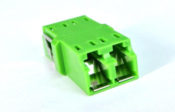 Green Lc Duplex Adapter , Optical Cable Adapter With 100% Optical Performance Inspection
