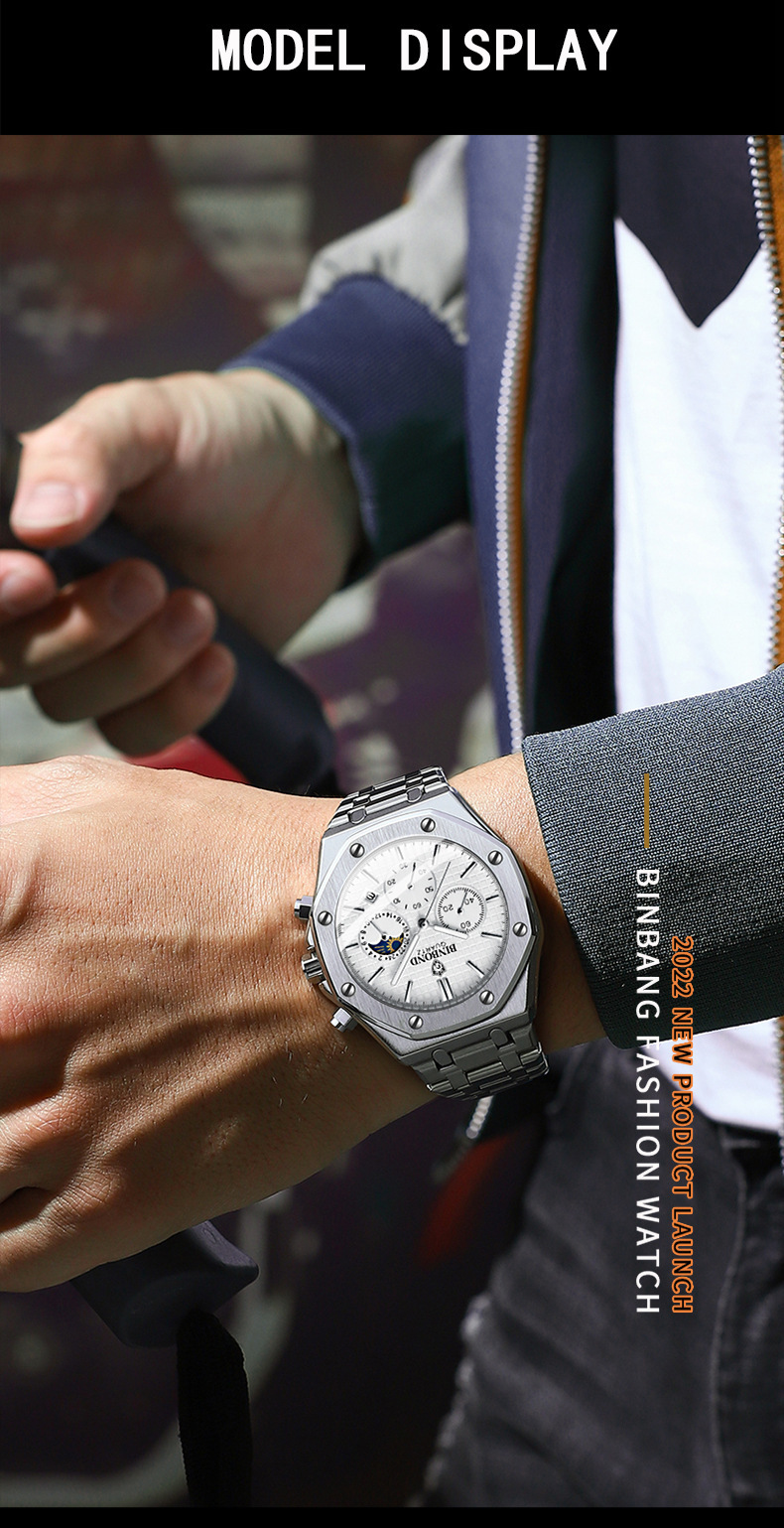 Stylish Traditional Corporate Timepiece Incorporating Sleek Silver Finish and Easy to Read Markers Enhancing Office Attire