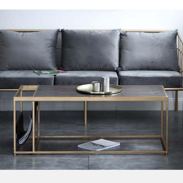 Modern Living Room Furniture Gold Console Table with Simple and Elegant Gold Design