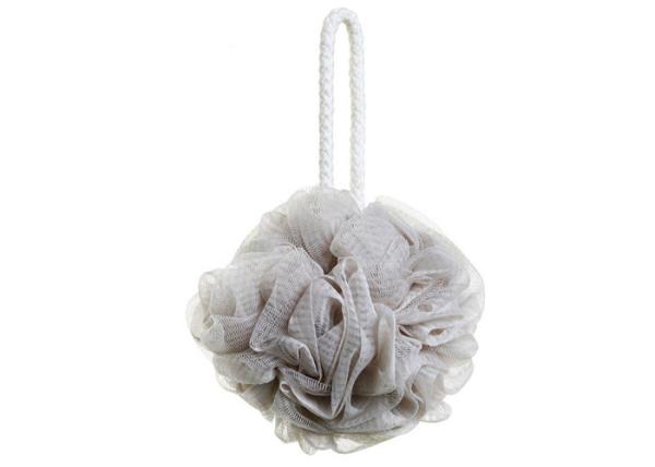 Puting bath body puff sponge scrub exfoliator multicolour shower bath net plastic 4 pack green grey coffee white