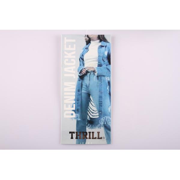 S M L XL 75% Cotton 25% Polyester Ladies Denim Coats For Winter
