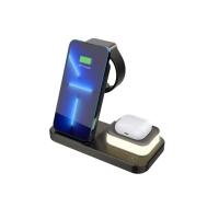 Chargeur sans fil portable de 15 W 3 en 1 pliable pour iPhone Samsung