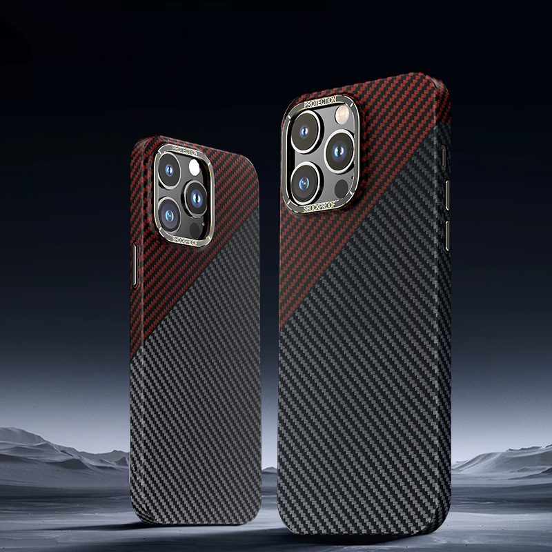 Carbon Fiber Phone Case for Iphone 15 Tpu Pc Anti Drop Cases Real Fibre Proof Multicolor Forged Mobile Texture Custom Sjk379