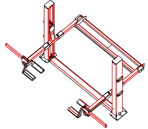 1850mm Portable 2 Post Car Lifts For Home Garage Capacity 7700lbs