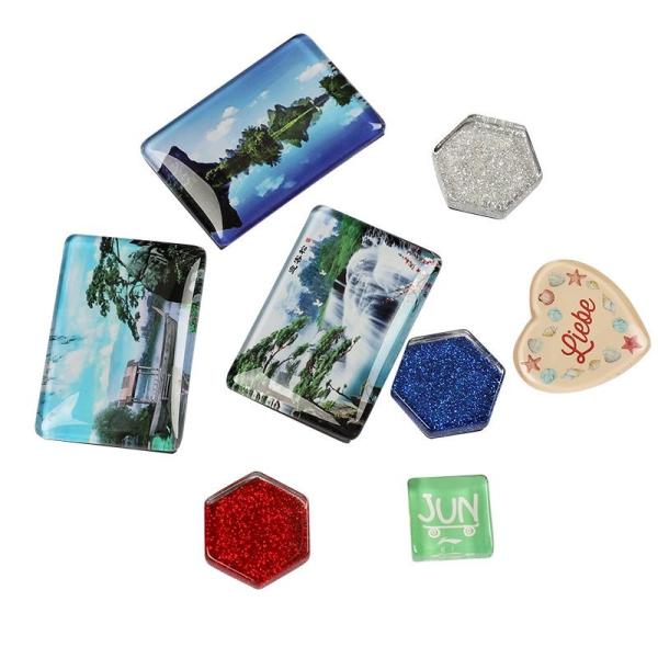 Clear Round Glass Pebble Magnets Refrigerator Magnet Souvenir