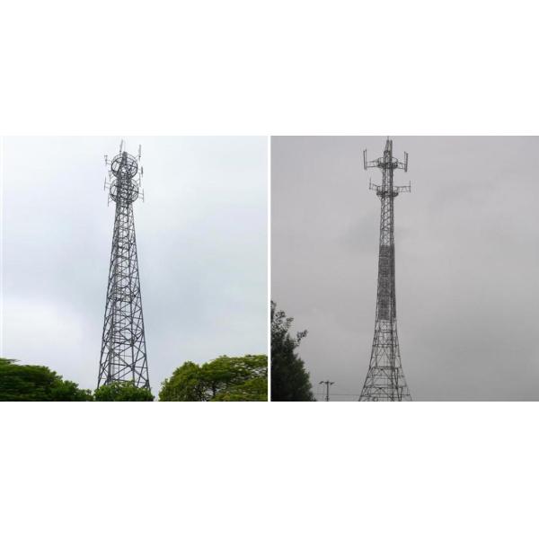 Torre de antena Monopole de aço galvanizada para telecomunicações