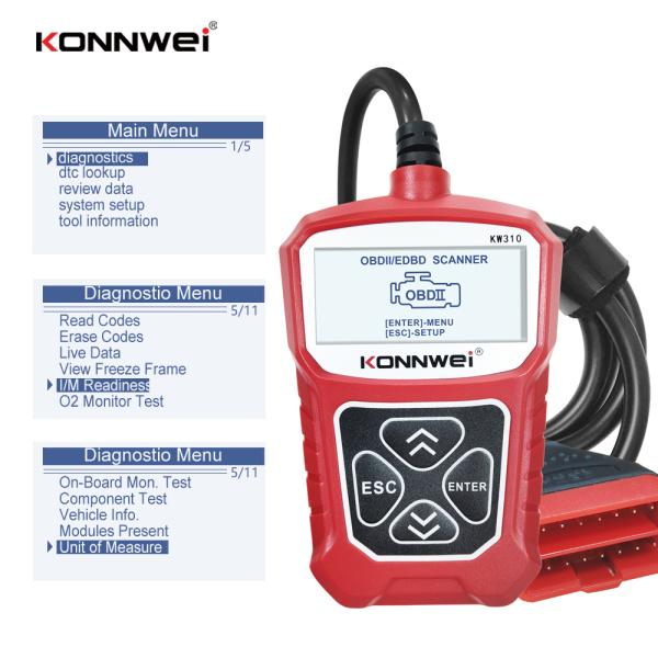 читатель кода KONNWEI недостатка двигателя 0.77W OBDII KW310 для владельцев автомобиля DIY