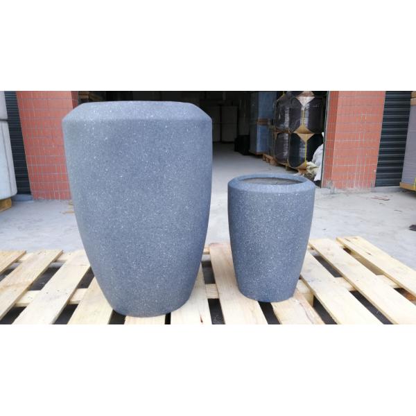 Современный внутренний наружный круглый цементный горшок из волокна для домашнего сада