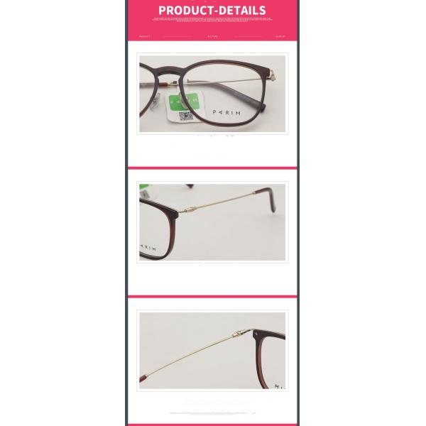 Men Women Plastic Parim Eyeglasses Frames Fashione Eye Glasses With Metal Temple
